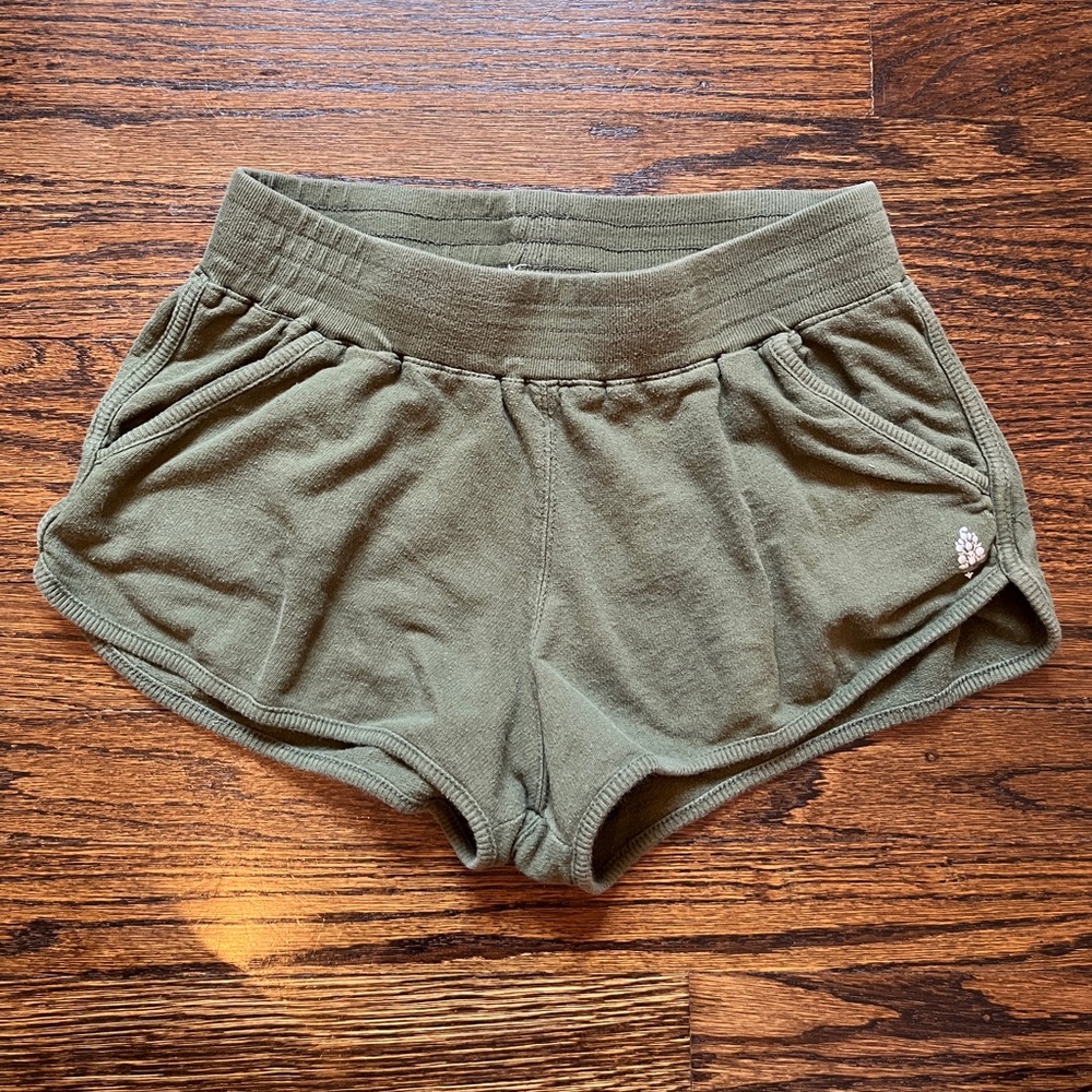 Free people movement sting like a bee shorts in green